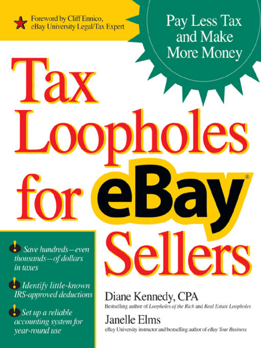 Title details for Tax Loopholes for eBay Sellers by Diane Kennedy - Wait list